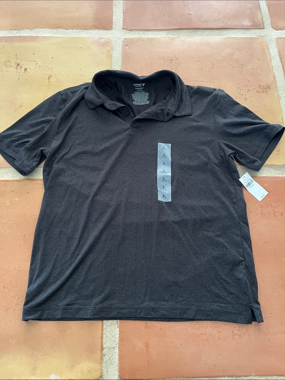 Old Navy Men's Polo Shirt - Charcoal Black